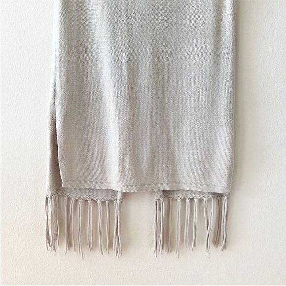 BCBGeneration Split Fringe Cowl Turtleneck Sweater - Picture 4 of 10
